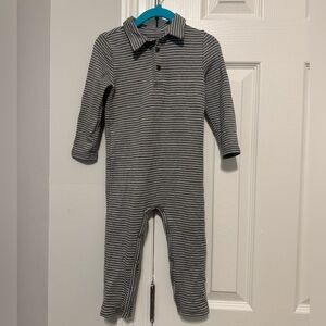 Little Sleepies long sleeve bamboo polo romper